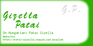 gizella patai business card